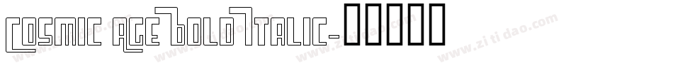 Cosmic Age Bold Italic字体转换